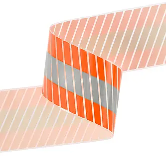 3M Scotchlite Reflective Material 5686 NFPA, Orange-Silber-Orange, 50,8mm x 100m