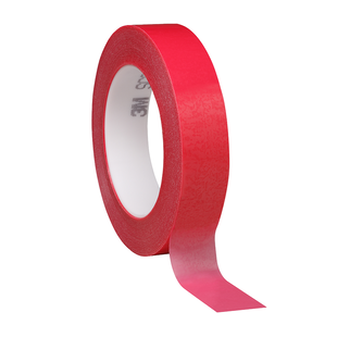 3M 1280 Hochtemperatur-Polyester-Klebeband, Rot, 1219 mm x 66 m