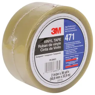 3M Weich-PVC-Klebeband 471, Transparent, 50 mm x 33 m, 0.14 mm, einzelverpackt