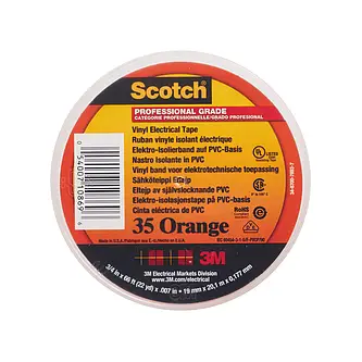 Scotch 35 Vinyl Elektro-Isolierband, Orange, 19 mm x 20 m, 0.18 mm