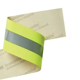3M Scotchlite Reflective Material 9587 NFPA, Gelb-Silber-Gelb, 50,8mm x 100m