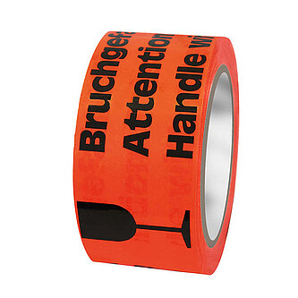 RK Klebeband "Vorsicht Glas" "Bruchgefahr" - 50 mm x 50 m
