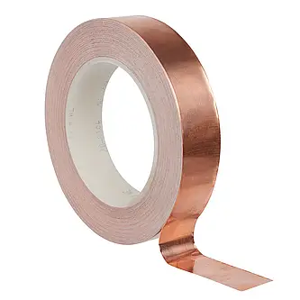 3M ET 1194 Kupferfolie glatt, mit nicht-leitfähigem Kleber, Kupfer, 12 mm x 33 m x 0.07 mm