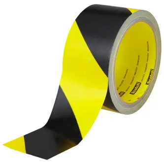 3M Gefahrenmarkierungsband 5702, Schwarz/Gelb, 50 mm x 33 m, 0.14 mm