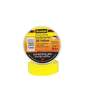 Scotch 35 Vinyl Elektro-Isolierband, Gelb, 19 mm x 20 m, 0,18 mm