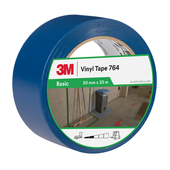 3M Allzweck-PVC-Klebeband 764, Blau, 50 mm x 33 m, 0.13 mm, Einzeln verpackt