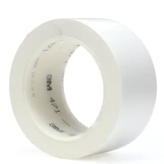 3M Weich-PVC-Klebeband 471, Weiß, 50 mm x 33 m, 0.14 mm, Großpackung