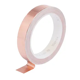 3M ET 1181 Kupferfolie glatt, mit leitfähigem Kleber, Kupfer, 25 mm x 16,5 m x 0,07 mm