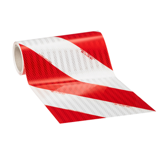 3M High Intensity Grade Kfz-Warnmarkierung 3410, Rot/Weiß, Linksweisend, 282mm x 45,7 m