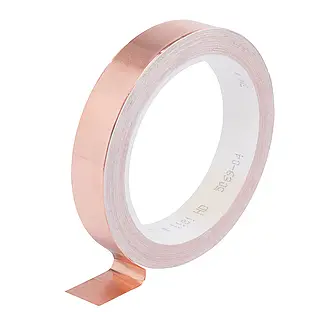 3M ET 1181 Kupferfolie glatt, mit leitfähigem Kleber, Kupfer, 12 mm x 16,5 m x 0,07 mm