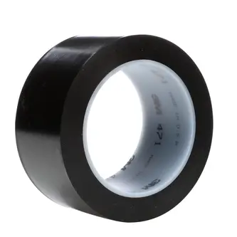 3M Weich-PVC-Klebeband 471, Schwarz, 50 mm x 33 m, 0.14 mm